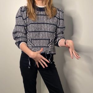 NWOT Ulla Johnson Sweater - small - navy + white